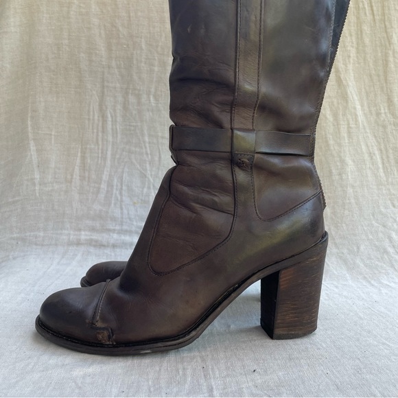 Charles David Riding Boot in Brown - Picture 4 of 6